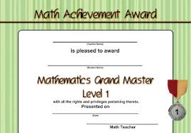 Excel Math Create Your Own Math Certificates Awards