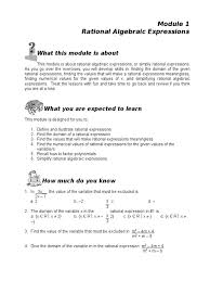 Module 1 Rational Alg Expression 2