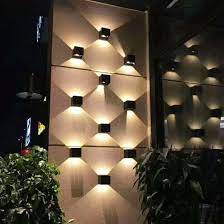 home led wall light black outdoor wall