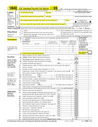 1040 U S Individual Income Tax Return Filing Status Exemptions