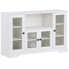 Kahomvis White Wood Sideboard With 4