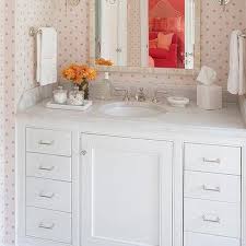 Pink Polka Dot Girl Bathroom Wallpaper