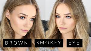 grwm everyday brown smokey eye makeup