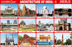Spectrum Educational Charts Chart 127 Architecture Of India 1