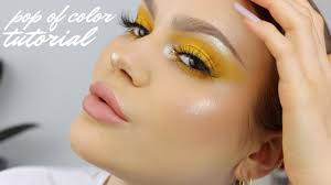 color makeup tutorial neon yellow