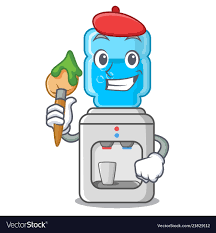 artist cartoon water cooler for office