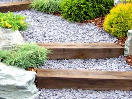 garden landscaping with railway