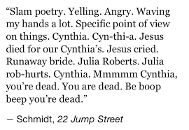 Guarda la serie tv 21 jump street in streaming e in qualità hd completamente gratis. 22 Jump Street Cynthia Lyrics