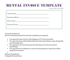 Rental Invoice Template Word Free Monthly Rent To Landlord Receipt