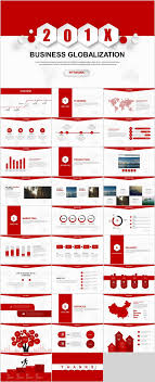 30 Red Creative Business Report Powerpoint Template
