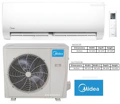 Portable air conditioner cools & heats a large room up to 450 sq. Buying Guide For Midea 36 000 Btu 18 Seer Ductless Mini Split Air Conditioner And Heat Pump 230v
