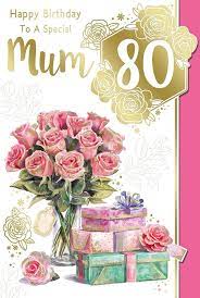 mum 80th birthday card
