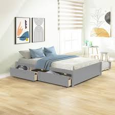 Platform Bed With Twin Size Trundle