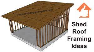 conventional shed roof framing design