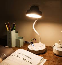 Đèn bàn học sinh sạc pin led không dây CAMATA 1925 đèn bàn cảm ửng chế độ  sáng, đèn bàn làm việc hình con mèo - Đèn bàn