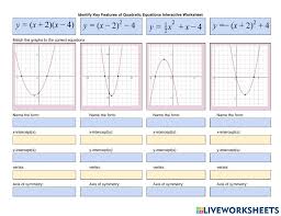 key features of quadratic equations