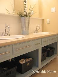Before making your diy bathroom vanity, you need to consider about how much space you are going to need for a bathroom vanity, the style, and of course your budget. Bed Bath Outstanding Diy Bathroom Vanity With Drawers And Double Sink Also Bathroom Fauctes Bathroom Cabinets Diy Diy Bathroom Vanity Turquoise Bathroom