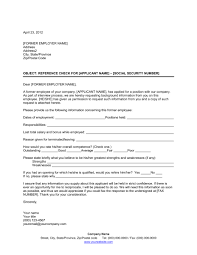 Reference Check Letter Template Word Pdf By Business