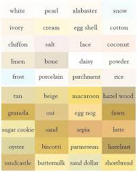 Color Chart For White And Tan Color Color Theory Colours