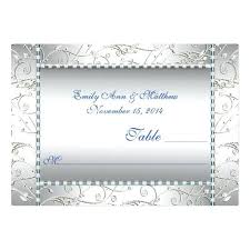 Royal Blue Invitations Royal Blue And Silver Swirl Table Place Cards