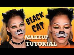 easy black cat halloween makeup you