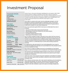 Business Investment Proposal Template 2019 Sample Pdf