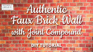 DIY Authentic Faux Brick Wall withCompound YouTube