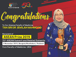 Health professional, humanitarian, & former under secretary general ifrc. Congratulations Tan Sri Dr Jemilah Mahmood Fakulti Perubatan