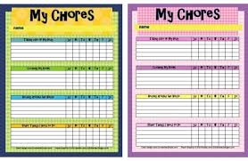 Simple Chore Chart Template All Document Resume