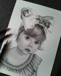 You've probably seen this before, and you might have done it before, but i'll show you a picture, so you can see what i mean. Little Girl Draw Sketch Girl Littlegirl Baby Child Babyportrait Black White Pencil Artwork Rysunekolowkiem Picture L4l