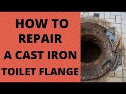 how to repair a cast iron toilet