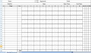 Baseball Score Sheet Template Stanley Tretick