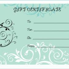 Blank Pdf Gift Certificate Gift Certificates Templates Free