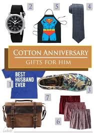 cotton second anniversary gifts he ll