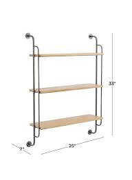 Mtl Wd Wall Shelf 25x33 The Attic