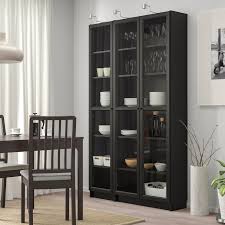 Oxberg Bookcase With Glass Doors Black