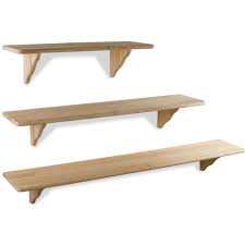 Natural Wood Wooden Shelf Storage Wall