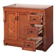 Shipping is free, otherwise free store pickup is available where stock permits. Home Decorators Collection Naples 36 In W Bath Vanity Cabinet Only In Warm Cinnamon With Right Hand Drawers Naca3621d The Home Depot
