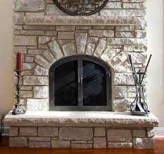 Arched Stone Fireplace Yahoo Image