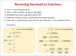 convert recurring decimals to fractions