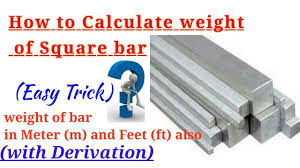 Ms Square Bar Weight Chart Online Weight Calculator