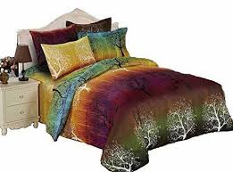 rainbow tree 3pc bedding set duvet
