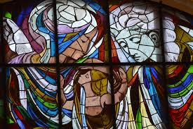 Stained Glass Family Mother Child