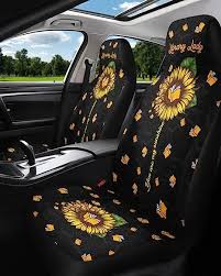 Sunflower Library Lady Car Seat Cover