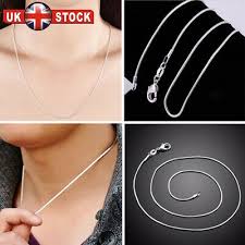 2mm 925 Solid Sterling Silver Snake Chain Necklace All Inch