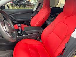 We do consider this situation, so we've specially designed for the tesla airbag, reserve the front seat airbag. Aftermarket Red Seat Covers Installed In Tesla Model 3 Tesla Model 3 Wiki