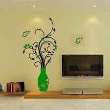 Wall Stickers Diy 3d Vase Flower