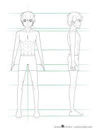 Drawing anime boy back full. How To Draw Anime Male Body Step By Step Tutorial Animeoutline