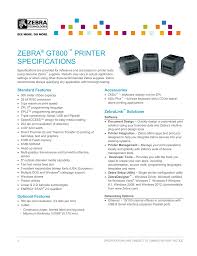 Download the data in the download section. Zebra Gt800 Printer Specifications Manualzz