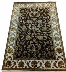 for home brown ivory wool silk carpet